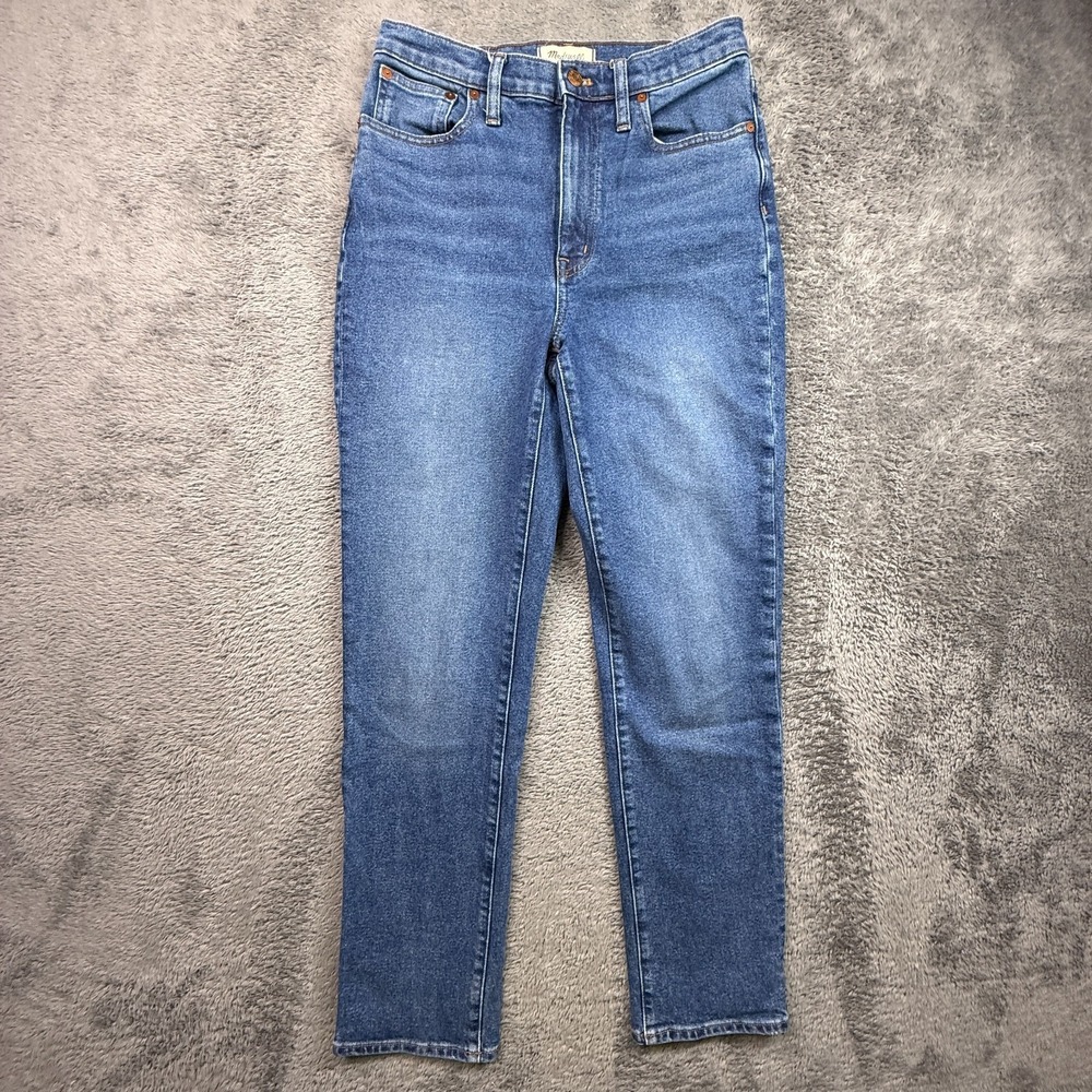 Madewell The High-Rise Slim Boy Jean Womens 27 Stretch Cotton Blue Denim